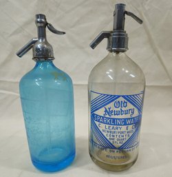 Old Newbury Sparkling Water & Donny Barry Sparling Beverages Seltzer Bottles Group- ~2 Pieces