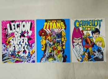 Assorted 1982 DC Comic Book Advertising Store Display Promo Posters Group- ~5 Pieces