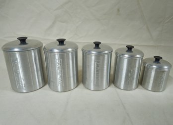 Aluminum Kitchen Pantry Storage Canister Jar Set- ~10 Pieces