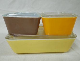 Pyrex Town And Country Solid Color Refrigerator Set- ~8 Pieces