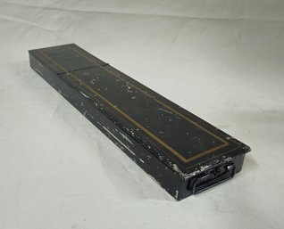 Antique Long Rectangular Pressed Steel Document Box