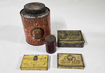 Assorted Tobacco Advertising Tins Group- ~5 Pieces
