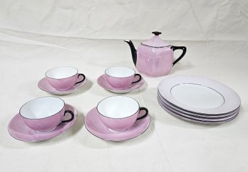 Bavarian J. Reiber Co. Lustreware Porcelain Tea Set- ~14 Pieces