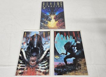 ~1990's Dark Horse Comics Aliens Genocide Graphic Novel & Four-issue Comic Book Set Group- ~5 Pieces