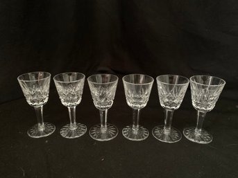 Waterford Crystal Lismore Sherry/port Glasses Set- ~6 Pieces