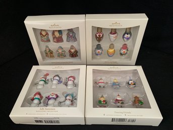 Hallmark Keepsake Ornaments Miniature Collections Boxed Sets Group- ~4 Boxes