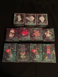 Assorted 1980's Hallmark Tree-trimmer Collection Boxed Ornaments Group- ~11 Pieces