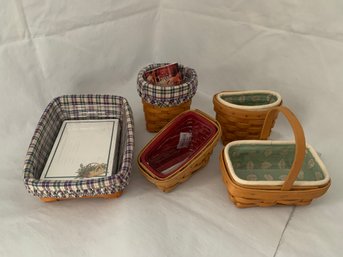 Assorted Longaberger Small Baskets Group- ~5 Pieces