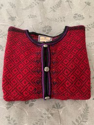 Dale Of Norway Cardigan Sweater W/ Buttons- Size Large