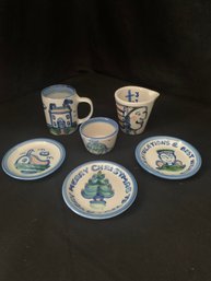 Assorted M. A. Hadley Pottery Tableware Group- ~6 Pieces