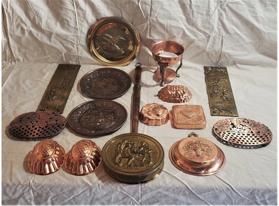 Decorative Copper & Brass Wall Accents- 15 Pieces