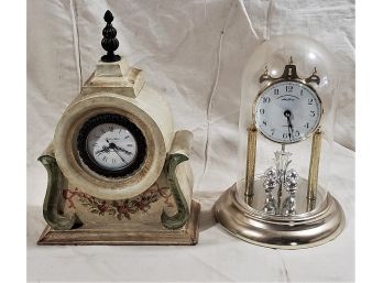 Seth Thomas Regina II & Richard Wood Winchester Quartz Mantle Clocks