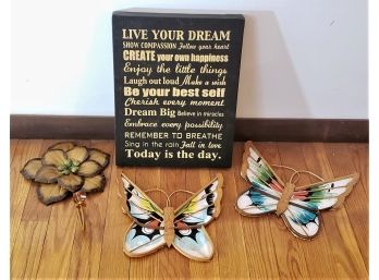 Group Of Motivational Wall Accents Decor- 4 Pieces