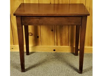 A Reddish Stained Wood Side Table
