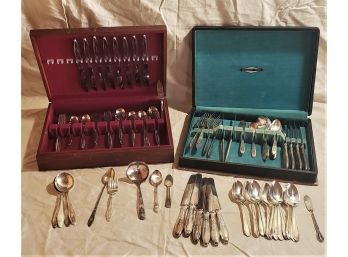 Misc. Silverplate & Stainless Flatware Lot- 107 Pieces