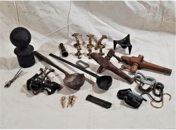 Assortment Of Vintage Misc. Wood & Metal Objects