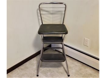 Vintage Cosco Green Step Stool Chair