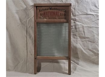 Vintage Atlantic Glass Washboard