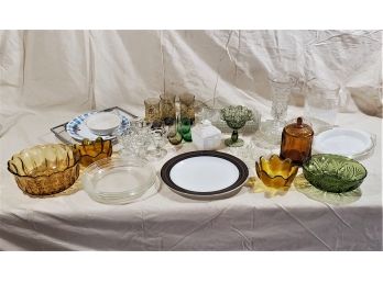 Assortment Of Vintage Collectible 40's, 50's, & 60's Glassware- 39 Pieces