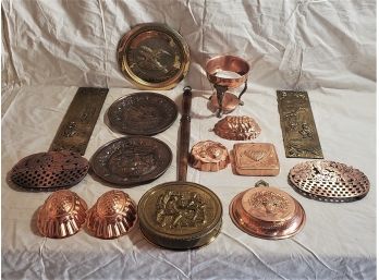 Decorative Copper & Brass Wall Accents- 15 Pieces