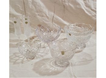 Assorted Crystal Glassware- 7 Pieces