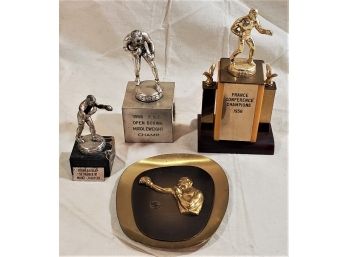 Vintage Boxing Trophies- 4 Pieces