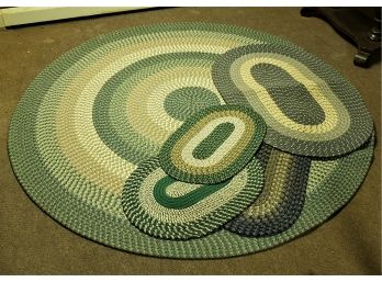 Assortment Of Modern Braided Rugs- 5 Pieces