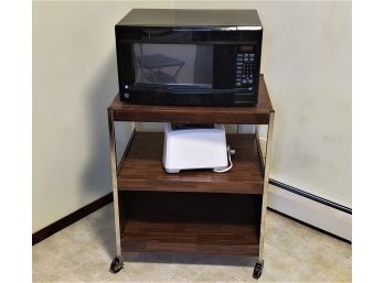 GE Microwave Oven, Microwave Cart, Toaster