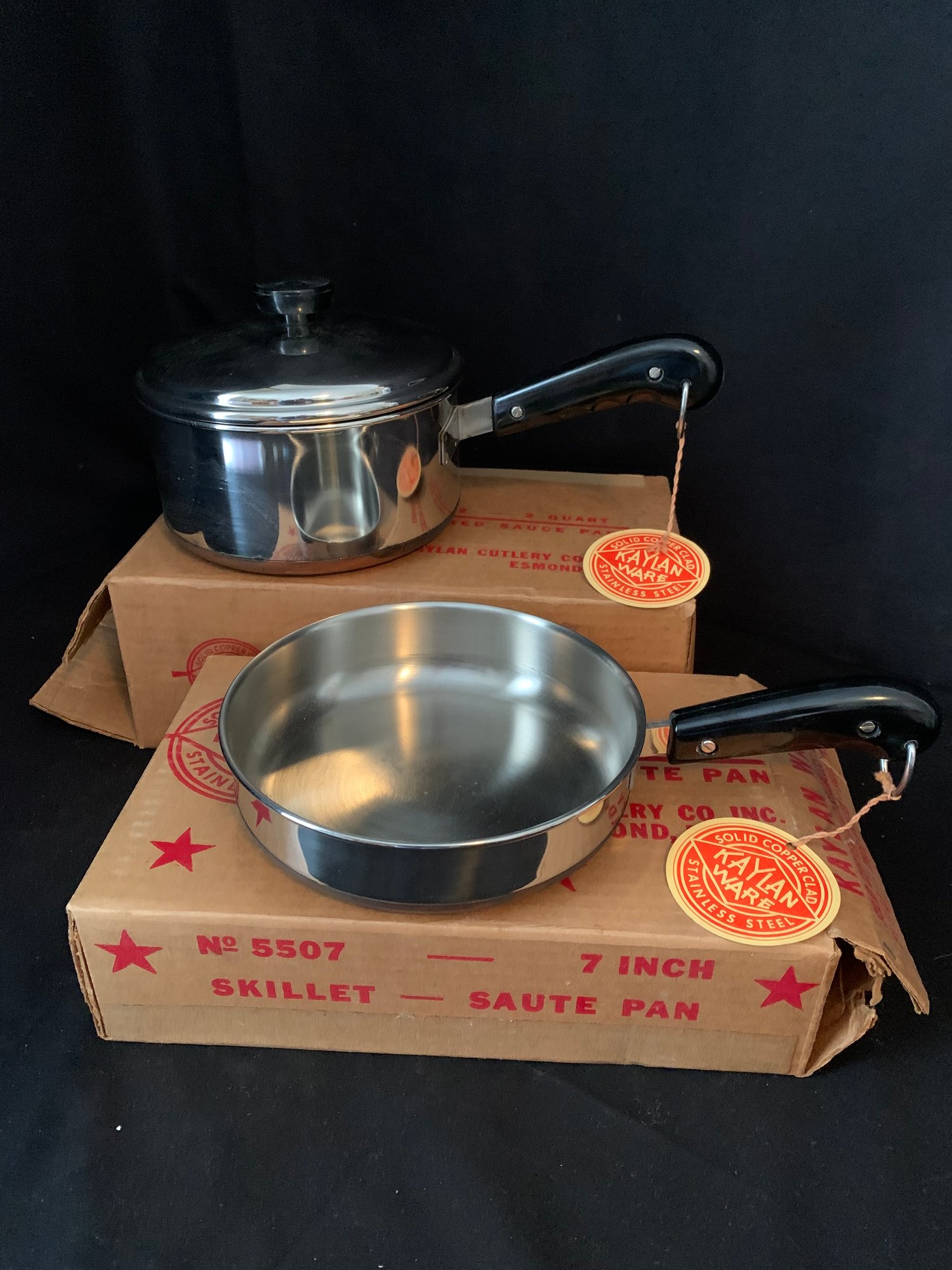 Sold at Auction: Set of 4 Mid-Century Modern Revere Ware Pots and Pans