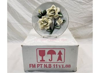 Collectible The Franklin Mint The JFK Roses Of Capodimonte Limited Editon Decorative Collector's Plate