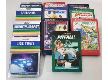 Assorted Vintage Intellivision Video Games Group ~11 Games