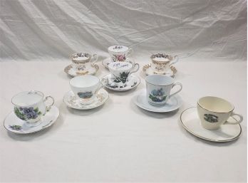 Assorted Vintage Collectible Teacup & Saucer Souvenir Sets Group- ~8 Sets