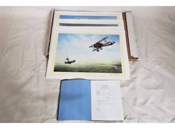 Limited Edition John T. McCoy American Aces Of The First Air War Double Signed Lithograph Print Portfolio Set