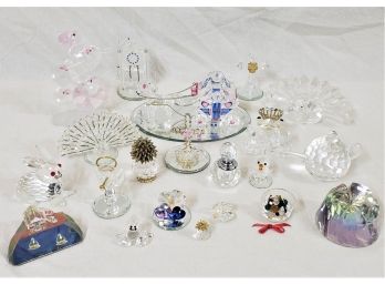 Collectible Crystal Figurines Group- ~20 Pieces