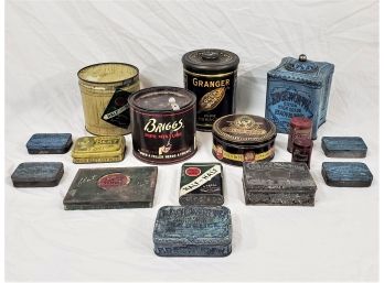 Vintage Tobacco Advertising Tin Group- ~16 Pieces