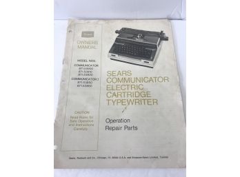 Sears Communicator Electric Cartridge Typewriter Owners Manual
