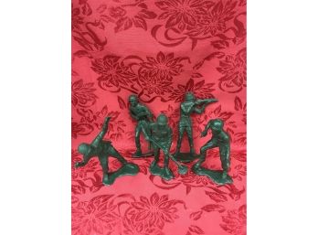Set Of 5 Plastic Army People 5 Tall