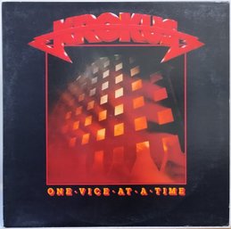 1982 RELEASE KROKUS-ONE VICE AT A TIME VINYL RECORD AL 9591 ARISTA RECORDS