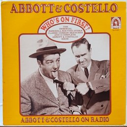 1977 RELEASE ABBOTT AND COSTELLO ON RADIO WHO'S ON FIRST? VINYL RECORD NLR 1001 NOSTALGIA LANE RECORDS