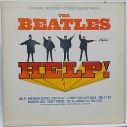 1ST YEAR RELEASE 1965 THE BEATLES-HELP ORIGINAL MOTION PICTURE SOUNDTRACK RECORD MAS 2386 CAPITOL RECORDS.