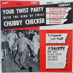 1ST PRESSING 1961 RELEASE CHUBBY CHECKER-YOUR TWIST PARTY VINYL RECORD 7007-LP PARKWAY RECORDS