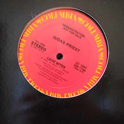 1984 PROMO JUDAS PRIEST-LOVE BITES 12' 33 1/2 RPM SINGLE VINYL RECORD AS 1849 COLUMBIA RECORDS