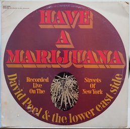 1968 FIRST PRESSING DAVID PEEL AND THE LOWER EAST SIDE HAVE A MARIJUANA VINYL LP  EKS-74032 ELEKTRA RECORDS.