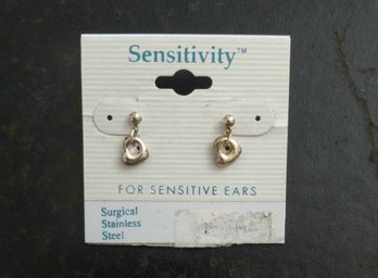 SENSITIVITY PAIR SURGICAL STAINLESS STEEL EARRINGS NEW IN PACKAGE