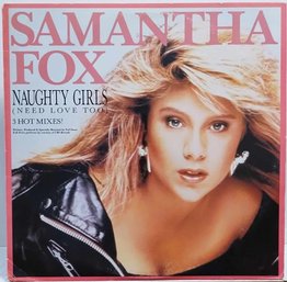 1987 RELEASE SAMANTHA FOX-NAUGHTY GIRLS 12'' 33 1/3 RPM MAXI SINGLE VINYL RECORD 1084-1-JV JIVE RECORDS