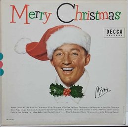 1960 REISSUE BING CROSBY-MERRY CHRISTMAS VINYL RECORD DL 8128 DECCA RECORDS-READ DESCRIPTION