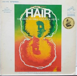 1970 REPRESS RELEASE HAIR-THE AMERICAN TRIBEL LOVE-ROCK MUSICAL ORIGINAL BROADWAY CAST RECORDINGVINYL RECORD