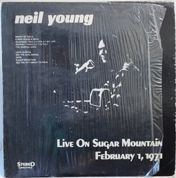 1971 UNOFFICIAL RELEASE NEIL YOUNG-LIVE ON SUGAR MOUNTAIN FEBRUARY 1 1971 BOOTLEG VINYL RECORD