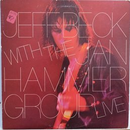 1ST YEAR 1977 RELEASE JEFF BECK WITH THE JAN HAMMER GROUP 'LIVE' VINYL RECORD PE 34433 EPIC RECORDS