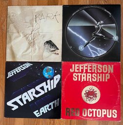 LOT OF 4 JEFFERSON STARSHIP/AIRLANE VINYL RECORDS-READ DESCRIPTION